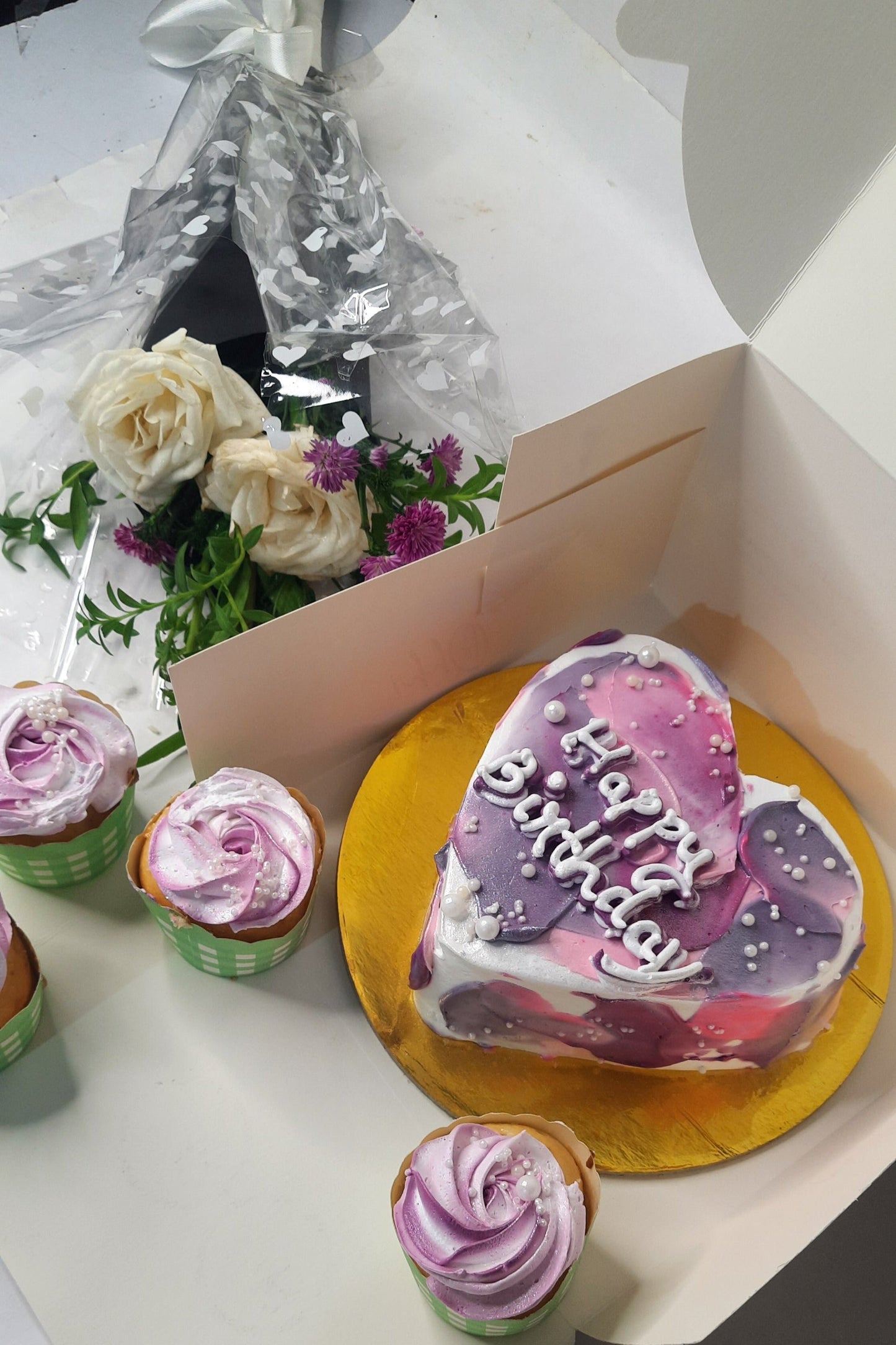 Heart Shape Birthday Cake Combo